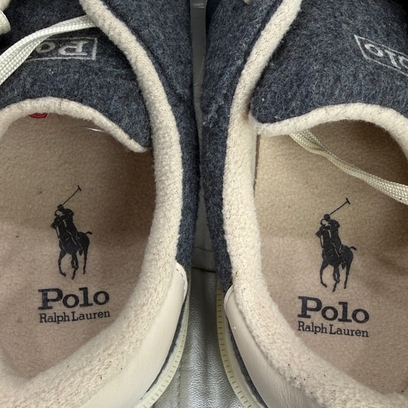 (F) POLO RALPH LAUREN Men's Heritage Court II Flannel, Grey, Size 15 - Picture 4 of 11